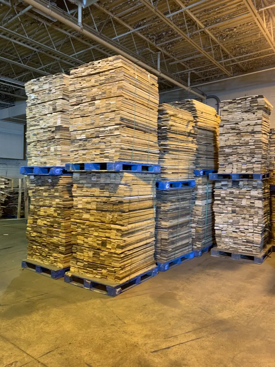 Pallet lumber boards in warehouse stock